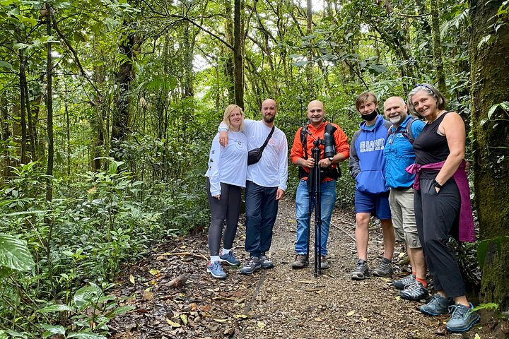 John starting the hike in the Cloud Forest.